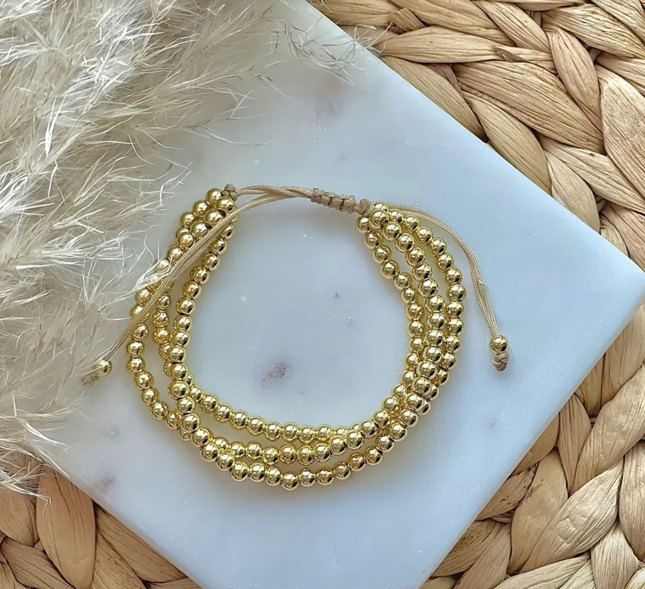 Pulsera bañada en oro de 18 quilates